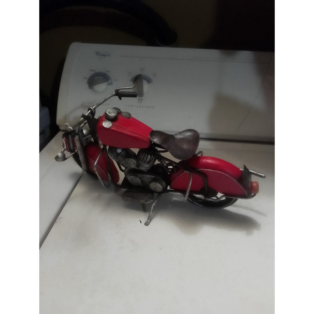 Metal Material Red Harleyâ Davidson Indian motorcycle Model Decorative Decor